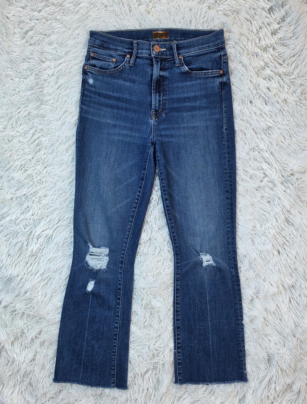 Mother The Insider Crop Frayed Jeans 26 / 2